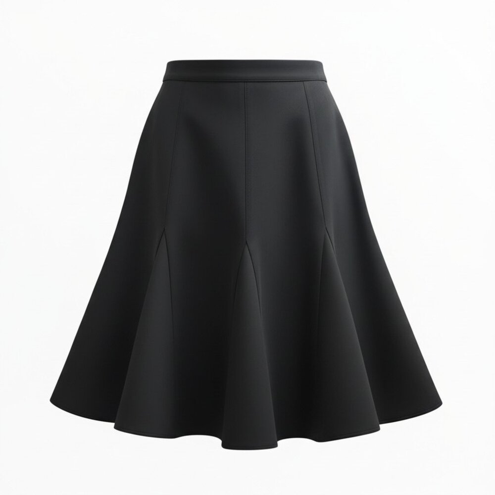 Copper Key A-Line Godet Skirt Women’s Size 13 Black Knee Length